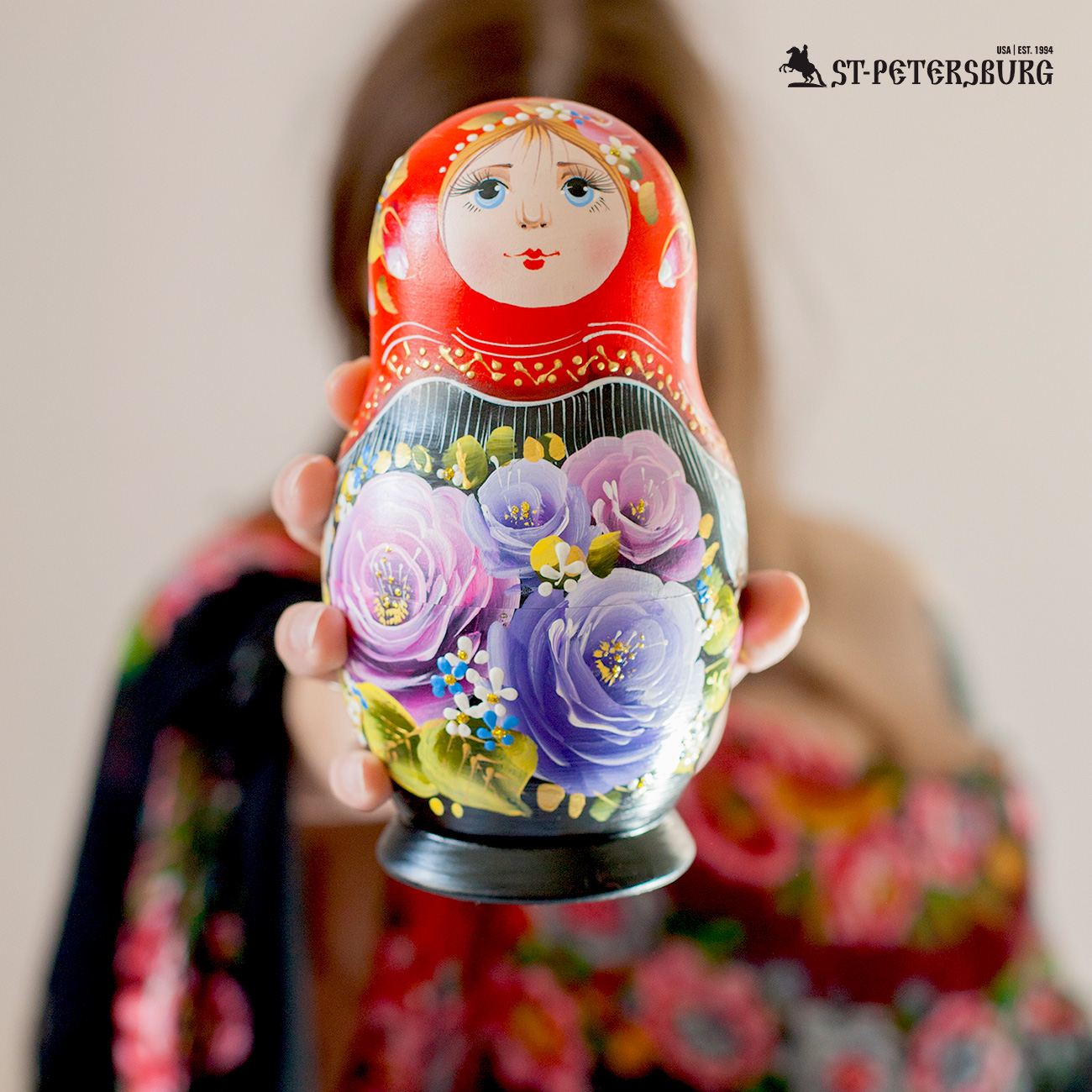 Matryoshka Russian Nesting Doll Wooden Poupee Babushka Cinderella Zolushka 5 pcs 