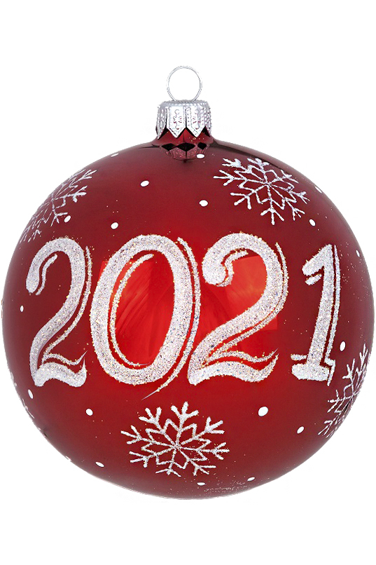 Download 2021 Year Glass Christmas Ball Ornament | Product sku S-199992