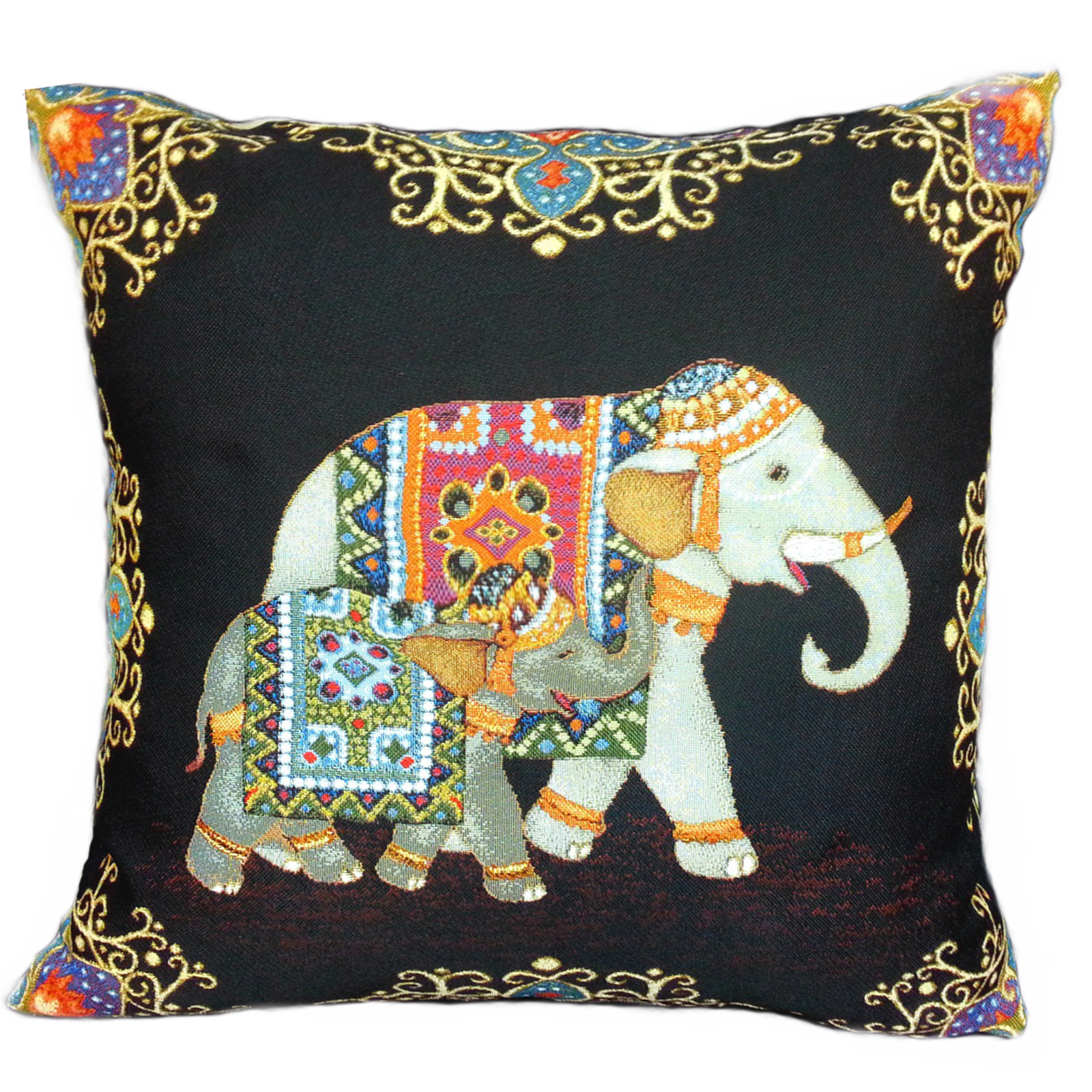 Indian Elephant. Calmness Decorative Tapestry Pillow | Product sku J-178563