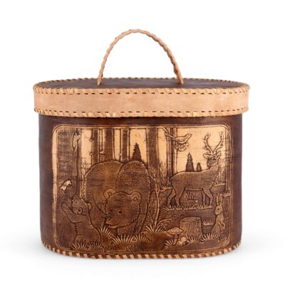 Forest Dwellers Large Birch Bark Bread Box