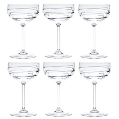 Crystal Champagne Coupe Glasses Set of 6