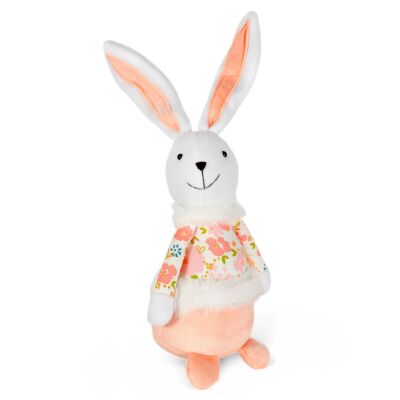 11.8&quot; Girl Rabbit Fabric Easter Decoration in Pink