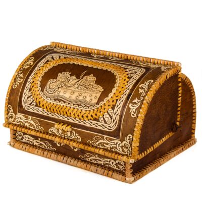 Natural Birch Bark Bread Box Magic Feast 