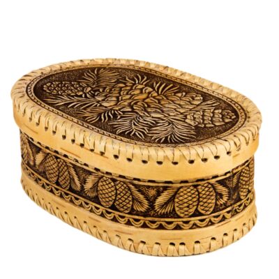 Cedar Cones Birch Bark Storage Box