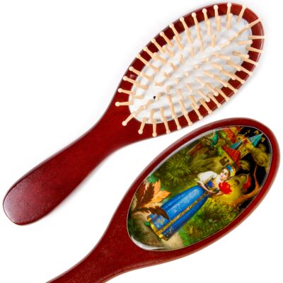 Scarlet Flower Hair Brush