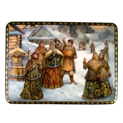 By the Well Lacquer Miniature Handmade Jewelry Trinket Box