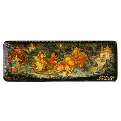 Troika Lacquer Miniature Handmade Jewelry Trinket Box