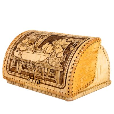 Cozy House Birch Bark Bread Box