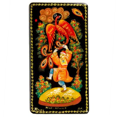 Firebird Palekh Handmade Wooden Lacquer Trinket Box