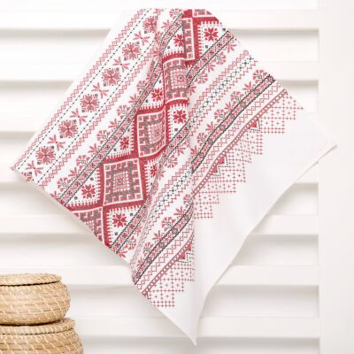 Slavic Ornament Cotton Kitchen Towel