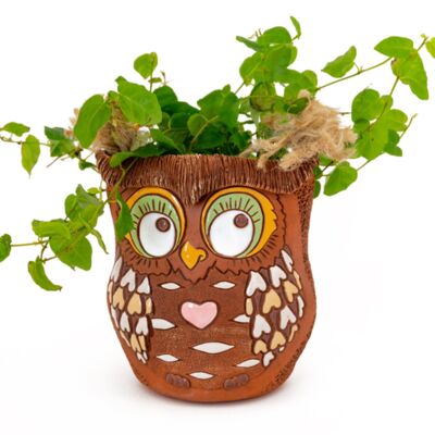 Owl Ceramic Flower Pot Planter