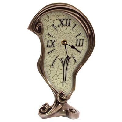 Art Nouveau Melting Cold Cast Bronze Clock