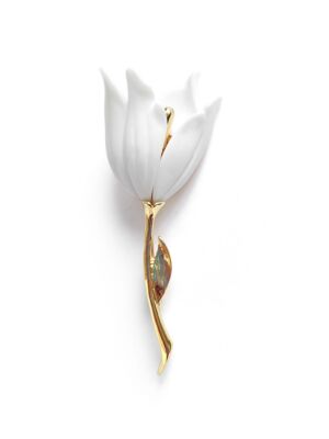 White Tulip Brooch