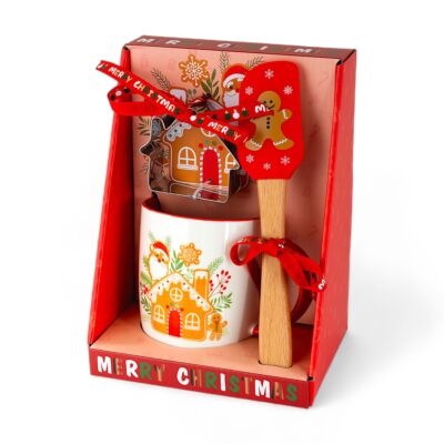 Gingerbread House Porcelain Mug Gift Set