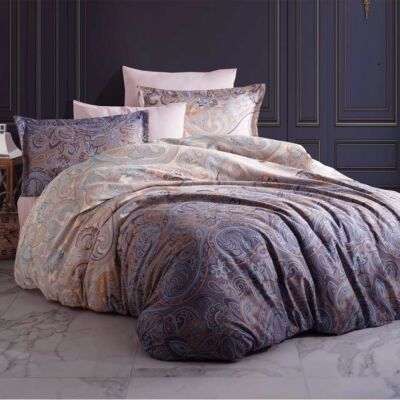 Luna King Bed Pillow Cover Set in Wistful Blue