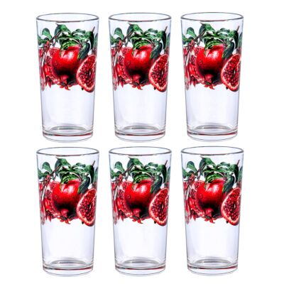 Pomegranate Glasses Set of 6