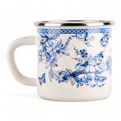 Bird of Paradise Vintage Enamel Mug