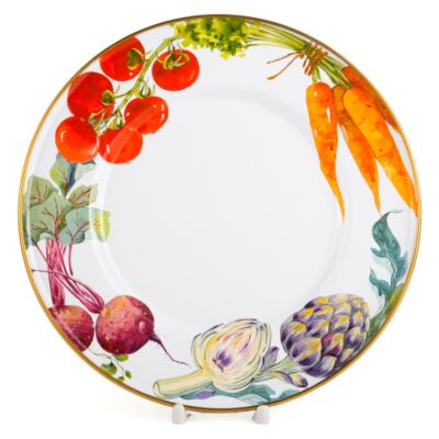 Vegetable Garden Enamel Serving Plate