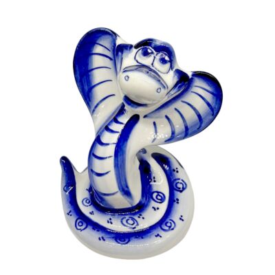 Kai Handcrafted Gzhel Porcelain Snake Figurine