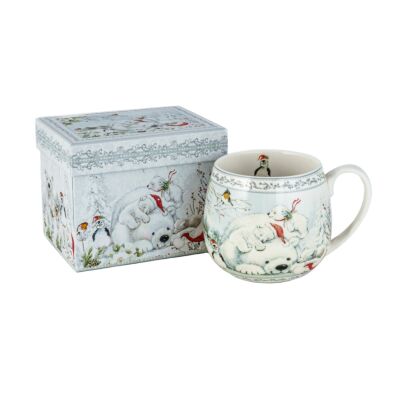 Polar Bear Bone China Big Belly Mug in Gift Box
