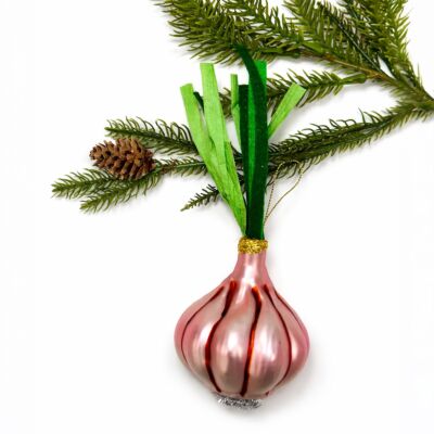 Garlic Glass Christmas Tree Ornament
