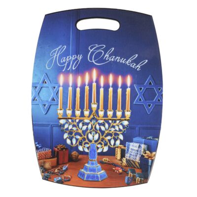 Happy Hanukkah Wooden Cutting and Serving Board