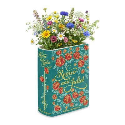 Ceramic Book Shaped Vase Romeo and Juliet