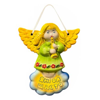Ceramic Hanging Wall Decoration - Angel of Happiness 