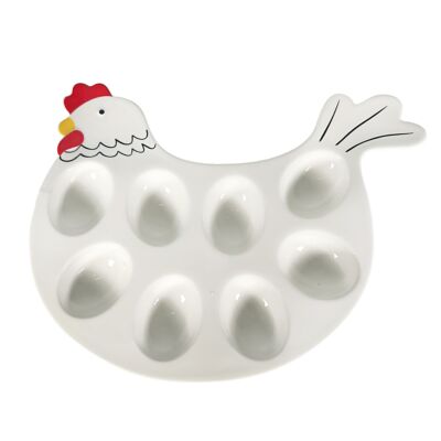 Ceramic Chicken Deviled Egg Serving Tray
