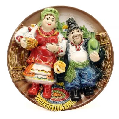 Ceramic Decorative Plate - We’re Coming to Visit! | Ukrainian Folk Art