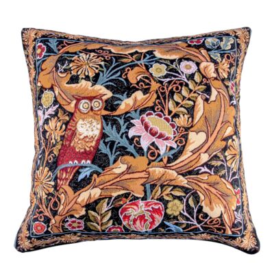 Forest Owl William Morris Tapestry Pillow 