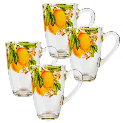 Lemon Glass Mug Set of 4