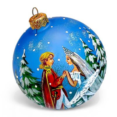 Collectible Hand-Painted Glass Ornament – The Nutcracker and Marie | Premium 360° Holiday Design