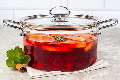 Heat-Resistant Glass Stock Pot w/ Glass Lid