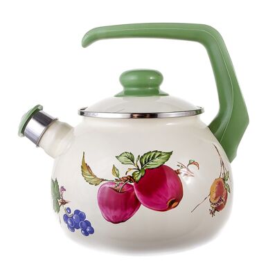 Fruits Vintage Enamel Whistling Kettle