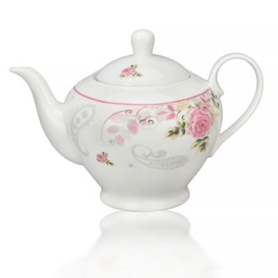 English Rose Porcelain Teapot 40 oz. 