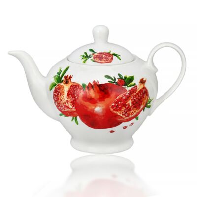 Sweet Pomegranate Porcelain Teapot 40 oz.