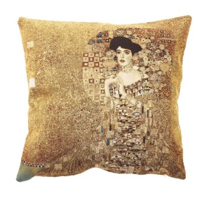 Gustav Klimt Gold Tapestry Pillow Adele