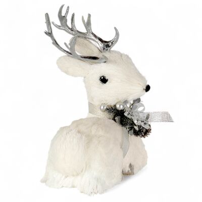10.6&quot; Lying Reindeer Christmas Decoration