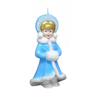 Snow Maiden Blue Decorative Candle