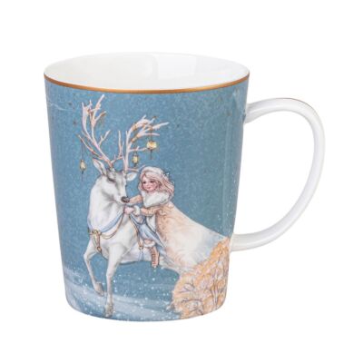 The Snow Queen Gerda Blue Porcelain Mug