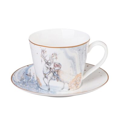 The Snow Queen Kai and Gerda Porcelain Tea Cup and Saucer Set
