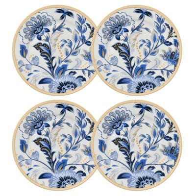 Melodie de Fleurs Pocelain Dessert Plate Set of 4