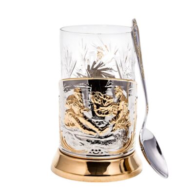 Hunters at Rest Drinking Tea Glass Holder
