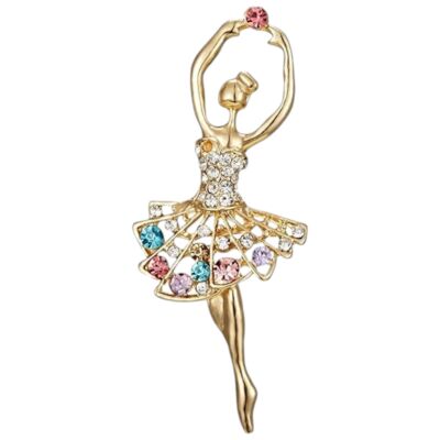 Ballerina Rhinestone Brooch