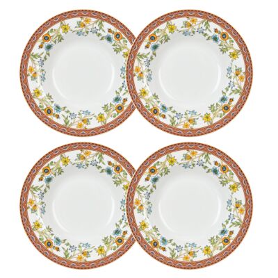 Wildflowers China Deep Plate Set of 4