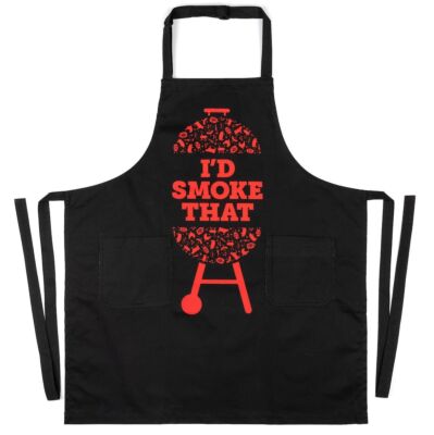 Cotton Apron with Pockets I&#039;d Smoke That 