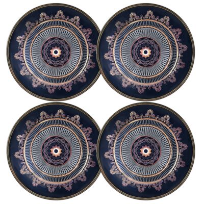 Noble Cobalt Bone China Dinner Plate Set of 4