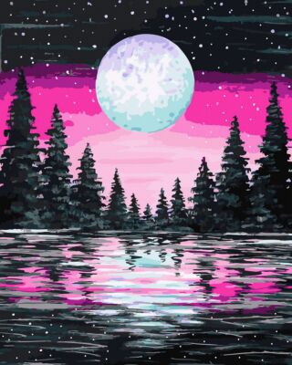 Full Moon Paint By Numbers Kit