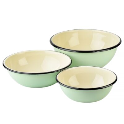 Mint Сoolness Enamel Bowl Set of 3
